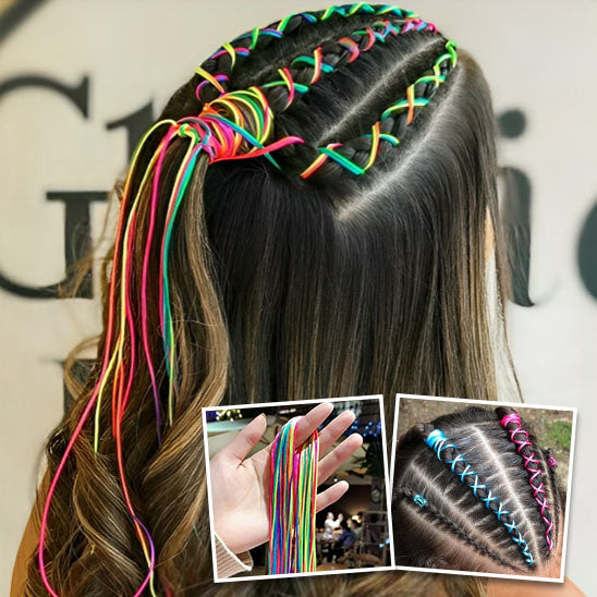 Accessoires cheveux - accessoires pour tresses africaine- accessoire pour tresse - fil pour tresses - décoration pour tresses - tête tressée - tresses différentes couleurs