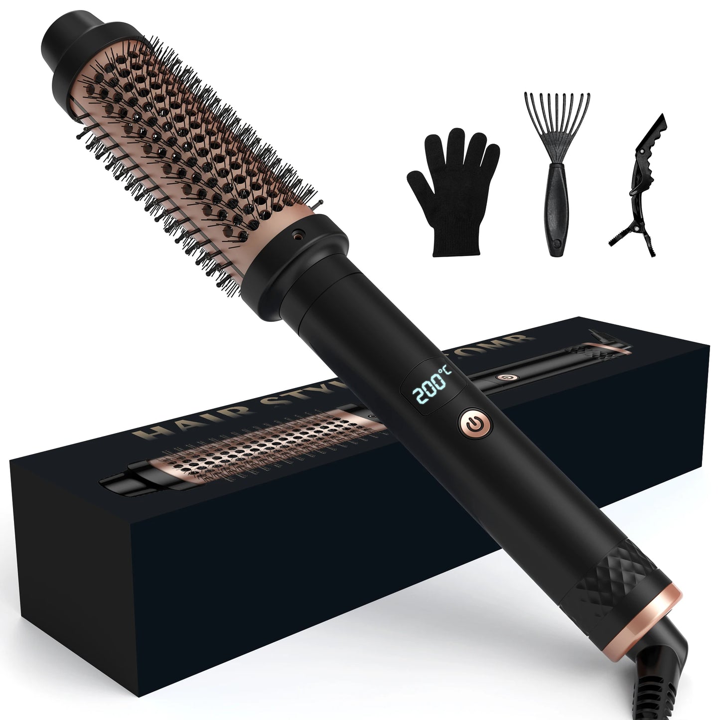 Brosse brushing - Electrique - Lissage Air Chaud - Cheveu Soyeux