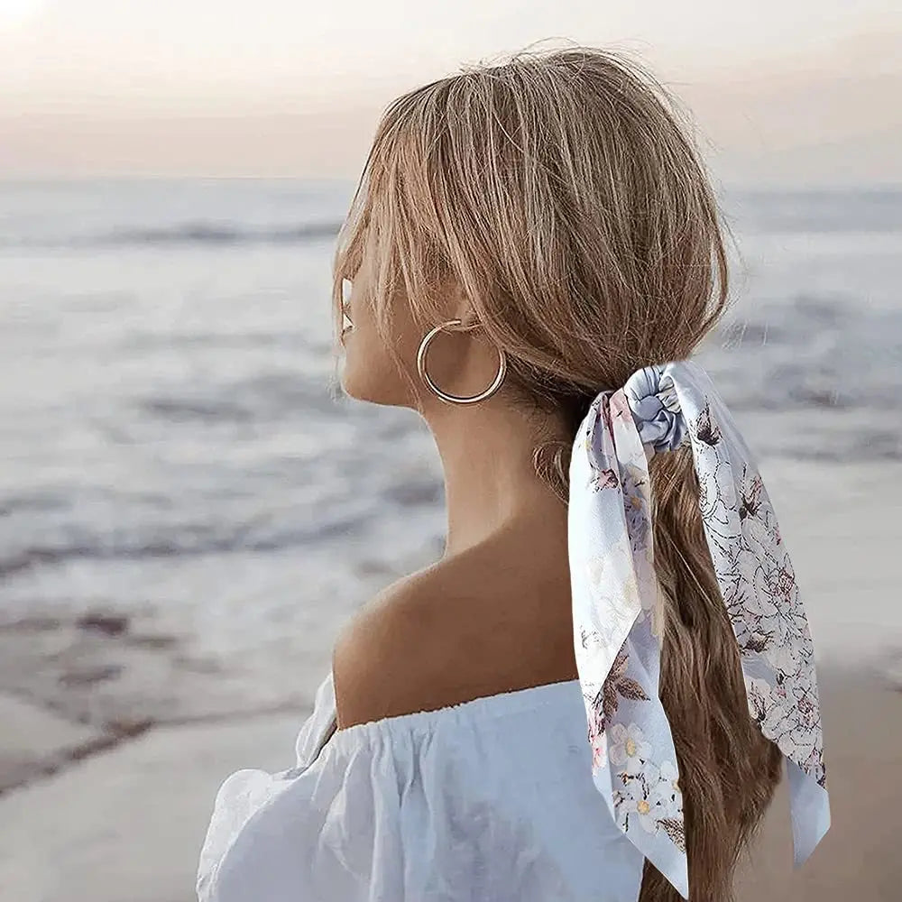 Chouchou cheveux - Elastique avec foulard - - Cheveu Soyeux