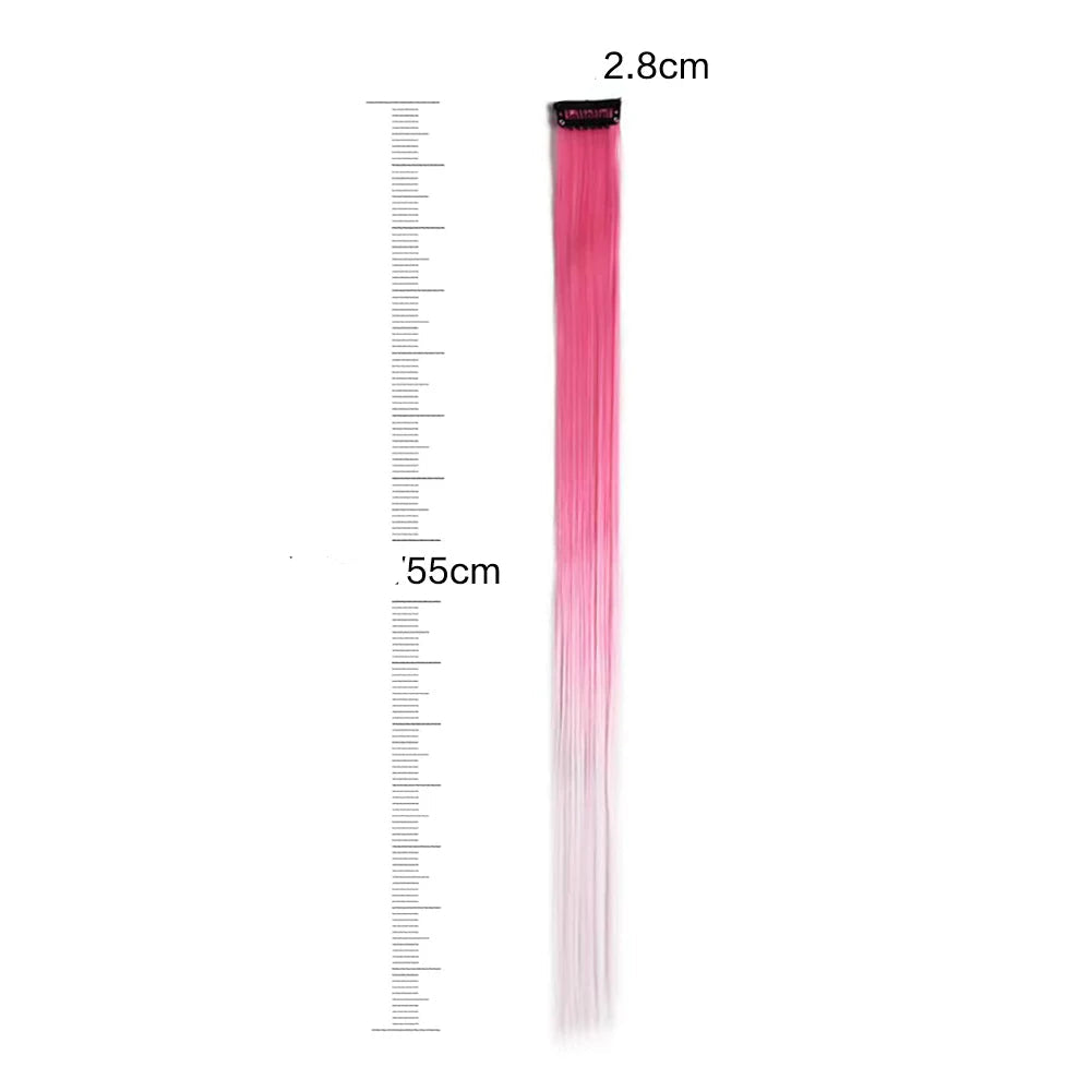 Extension rose et blanche avec paillettes, ajoutent une touche de brillance et de couleur Ă vos cheveux pour un look festif et glamour.