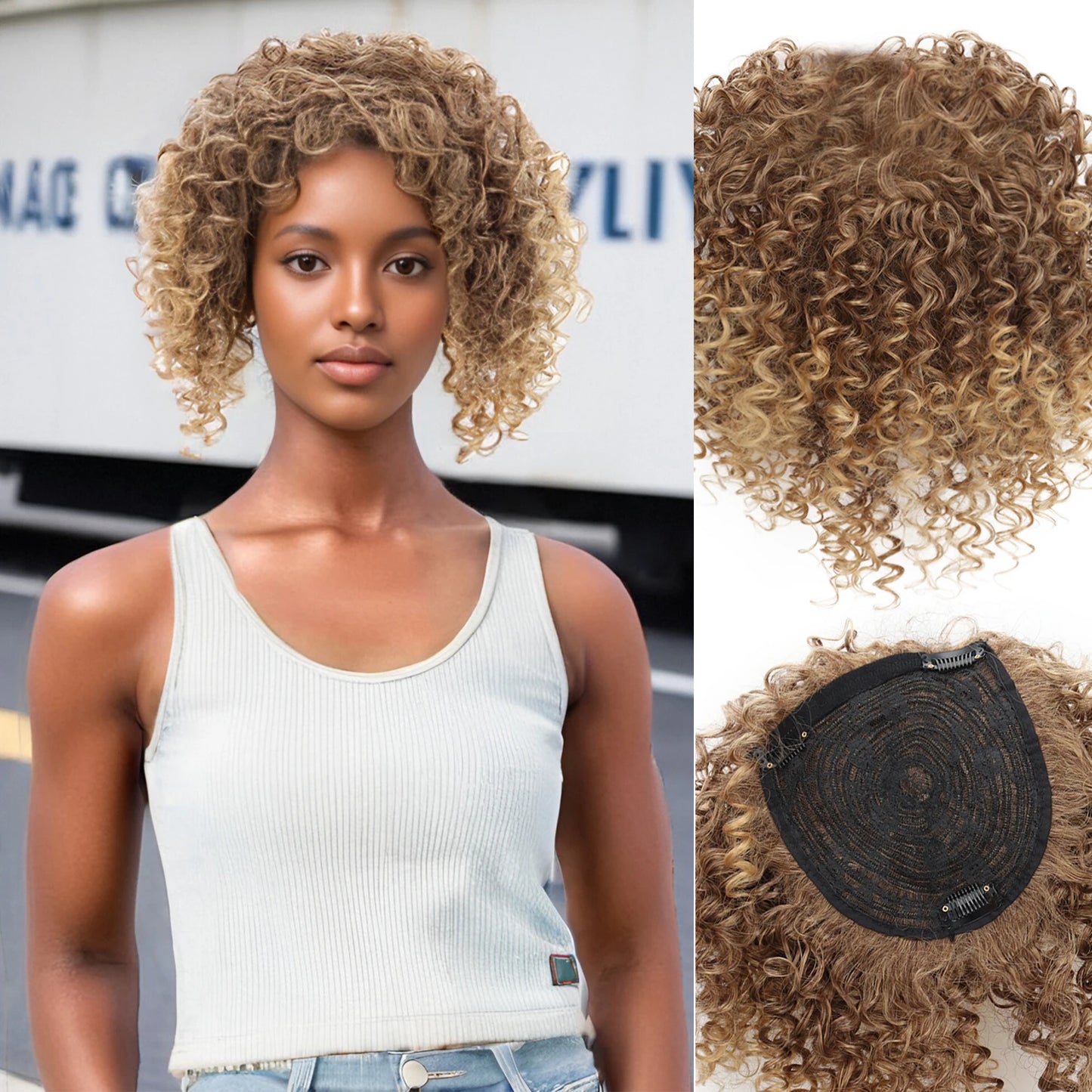 Perruque bouclée courte femme | Style naturel et confort