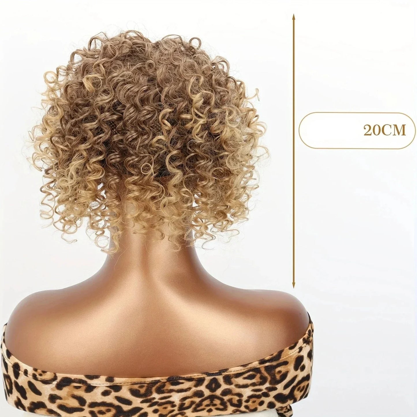 Perruque femme- Courte - Bouclée - Cheveu Soyeux