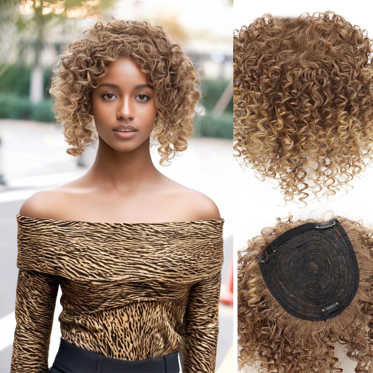 Perruque bouclée courte femme | Style naturel et confort