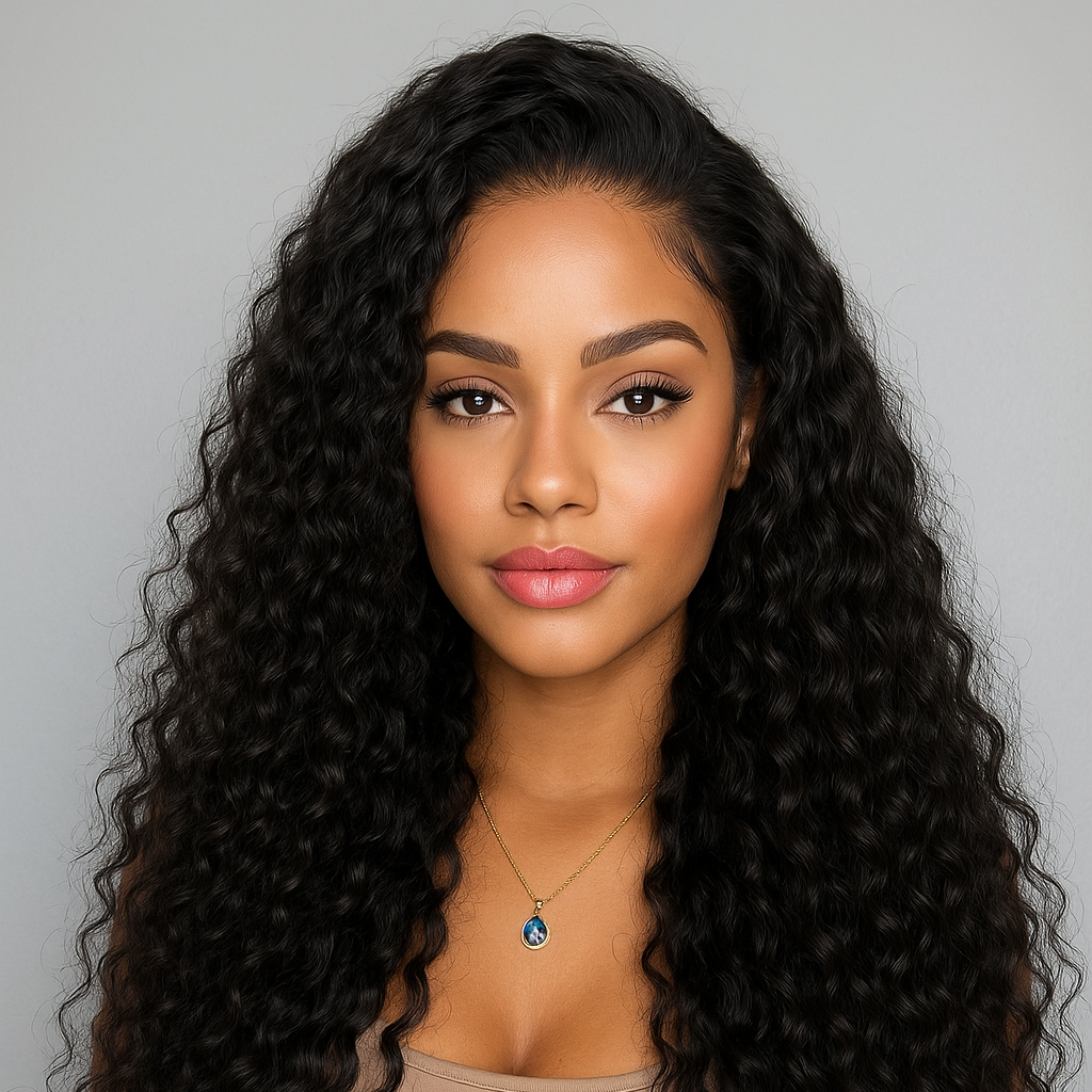 Perruque femme - Longue ondulée brune - Cheveu Soyeux