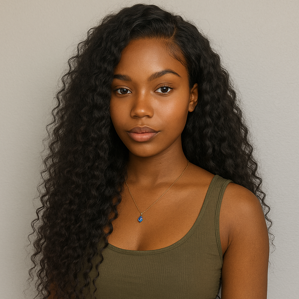 Perruque femme - Longue ondulée brune - Cheveu Soyeux