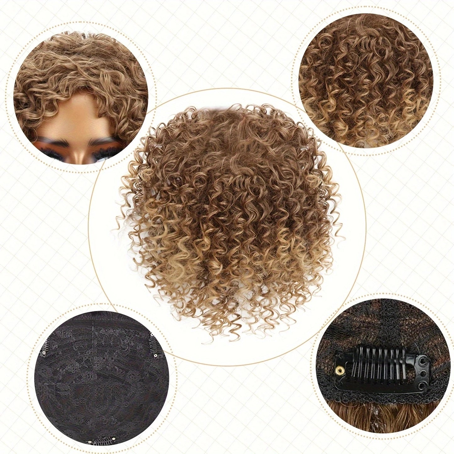 Perruque bouclée courte femme | Style naturel et confort