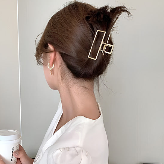 Pince à cheveux- Métal doré - Cheveu Soyeux