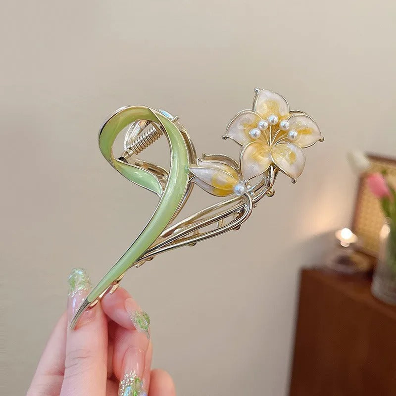 Pince Ă  cheveux - Fleur - Cheveu Soyeux