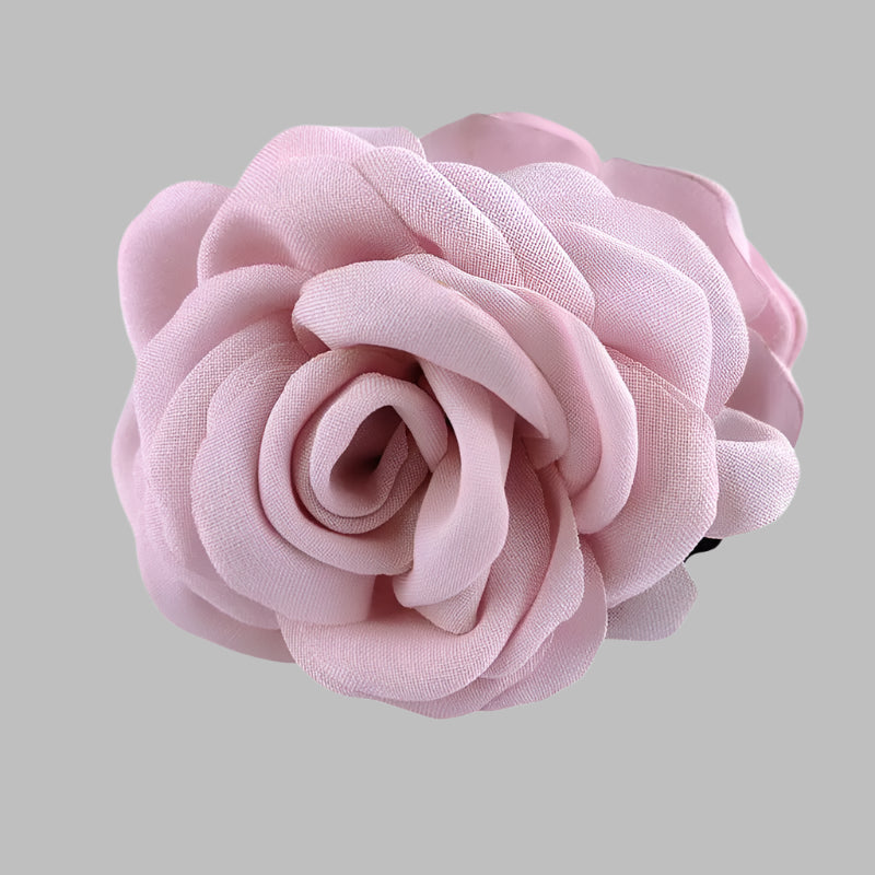 Pince cheveux fleur - Rose Romantique - Cheveu Soyeux