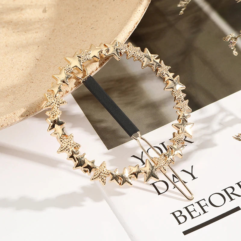 Barrette à Cheveux-Élégante en Métal Rond