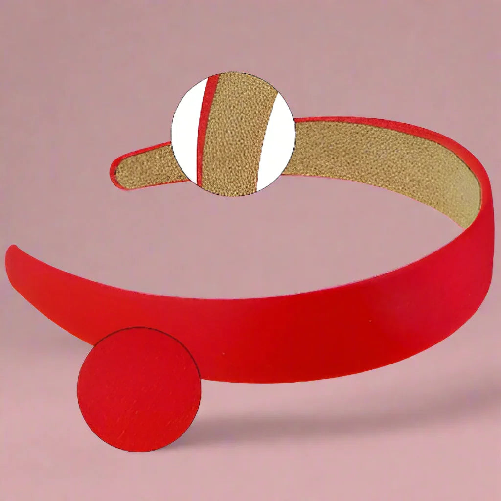 Serre tête satin- SilkBand™ - Rouge vif - Cheveu Soyeux