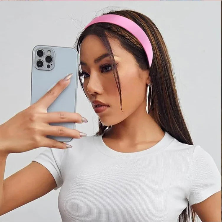 Serre tete pour femme - SilkBandâą - Rose - Cheveu Soyeux