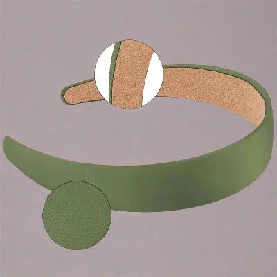 Serre tete satin - SilkBandâą - Vert - Cheveu Soyeux