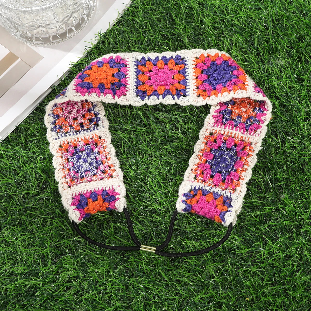 Bandeau cheveu-Artisanal Crochet fleuri