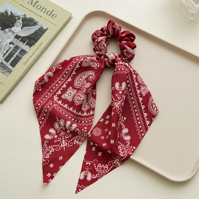 Chouchou cheveux - Elastique avec foulard - - Cheveu Soyeux