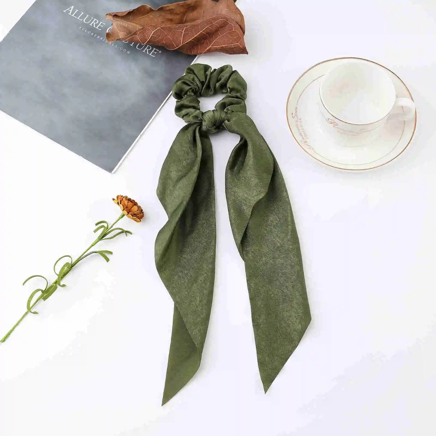 Chouchou cheveux - Elastique avec foulard - - Cheveu Soyeux