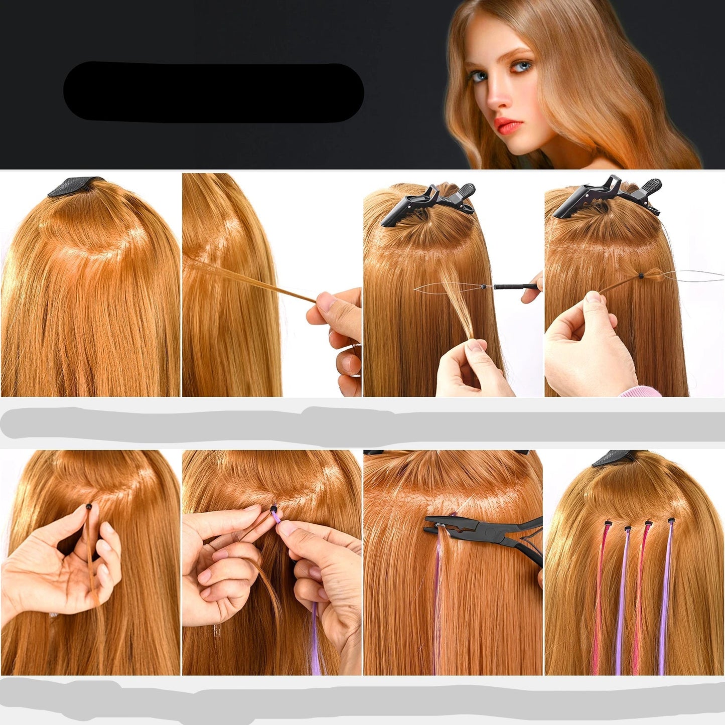 Extension cheveux - Accessoire - Micro anneaux - Cheveu Soyeux