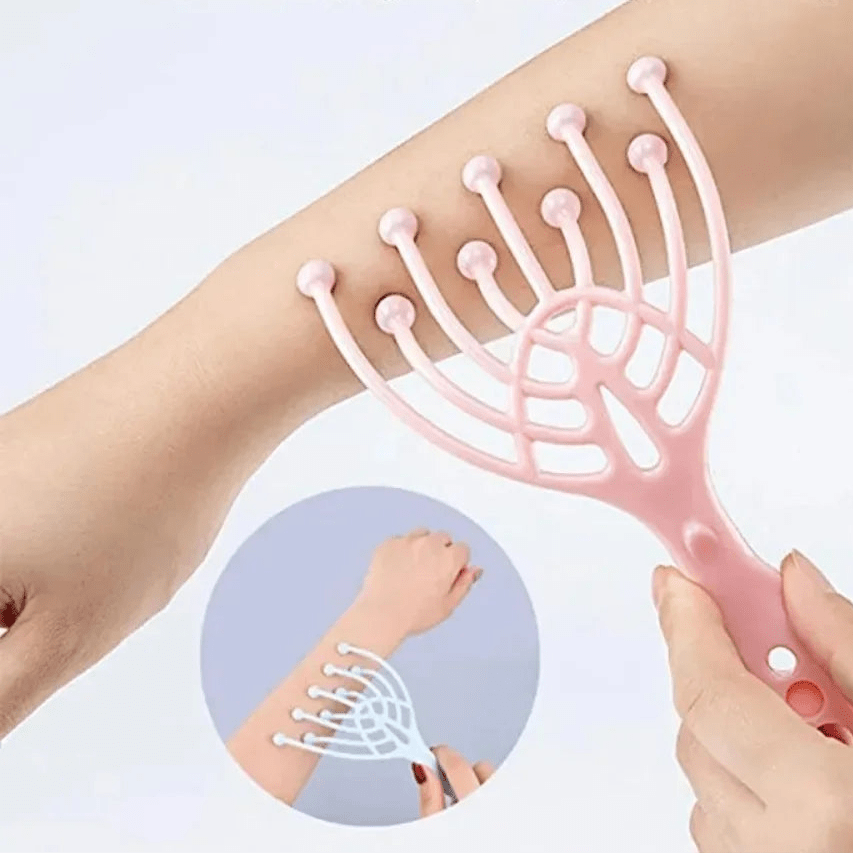 Massage du cuir chevelu - Peigne avec rouleau de massage - Cheveu Soyeux