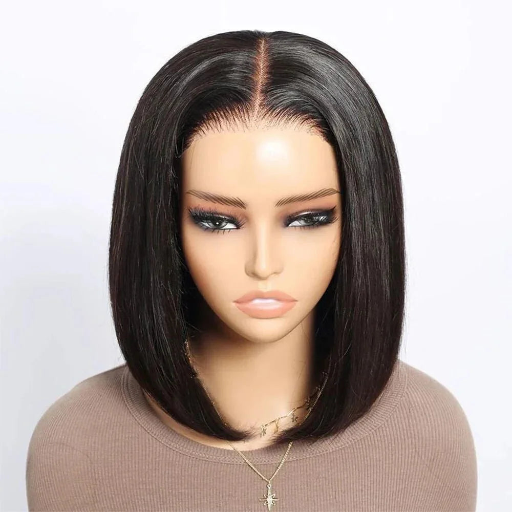 Perruque Femme Naturelle - Courte -Carré lisse - Cheveu Soyeux