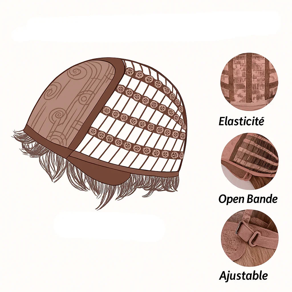 Perruque femme- Courte-Frange-Belle densité - Cheveu Soyeux