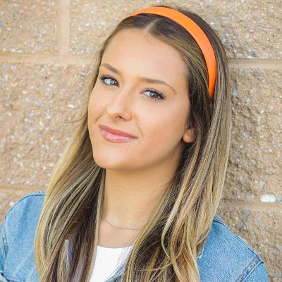 Serre tete pour femme- SilkBandâą - Orange - Cheveu Soyeux