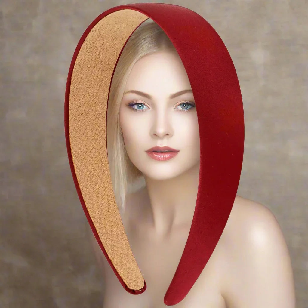 Serre-tête satin- SilkBand™ - Rouge Vin - Cheveu Soyeux