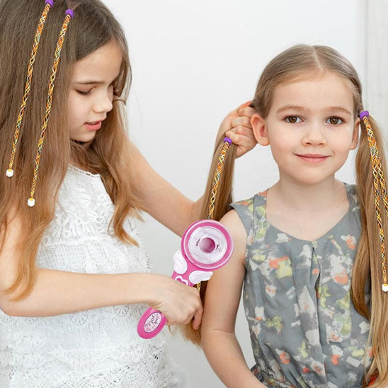 Accessoire_coiffure-_machine_cheveux_colores-_jeux_enfant_-_Copie - 2 filles se coiffent