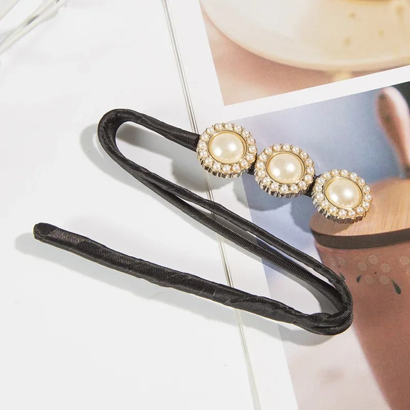 Accessoire décoratif pour cheveux, orné de perles et de strass, pour un look chic et raffiné