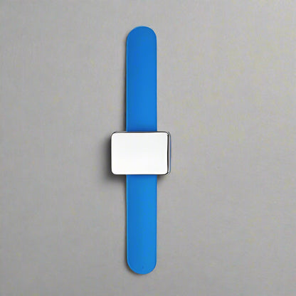 bracelet aimanté carré bleu - Bracelet pour coiffure avec aimants intégrés, idéal pour un accès rapide aux accessoires capillaires tout en coiffant