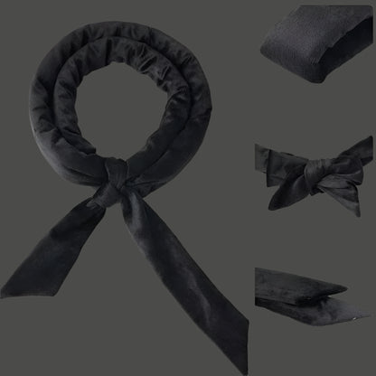 Bandeau pour boucles sans chaleur en velours noir– Outil de coiffure pour cheveux doux et boucles naturelles