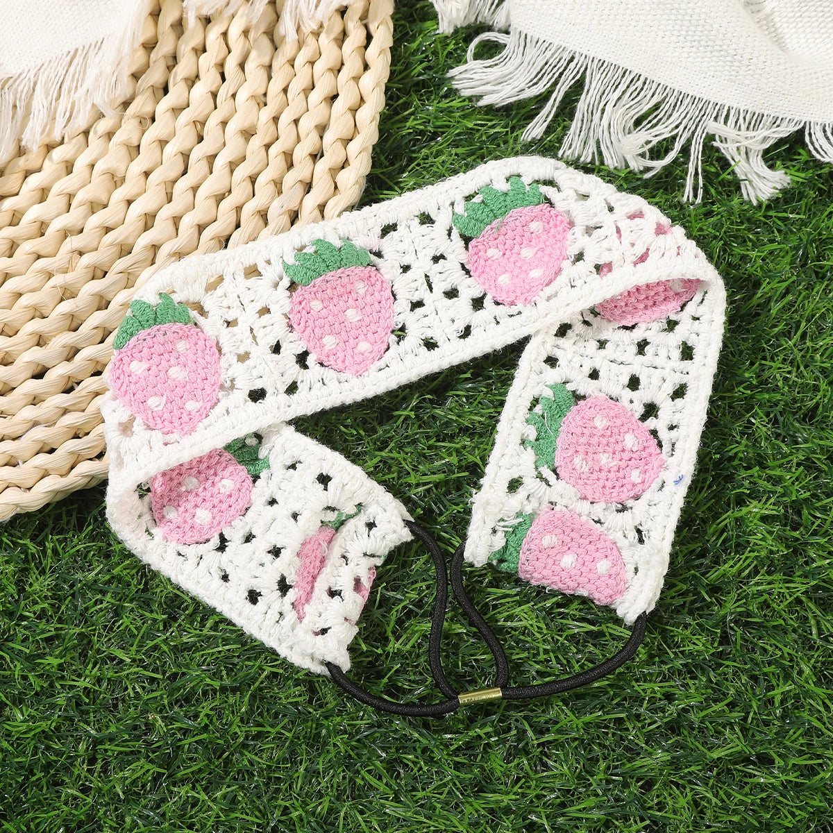 Bandeau cheveu-Artisanal Crochet fleuri