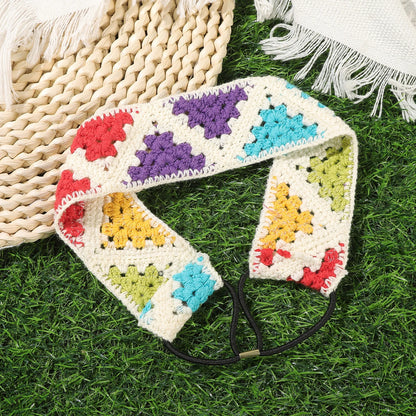 Bandeau cheveu-Artisanal Crochet fleuri