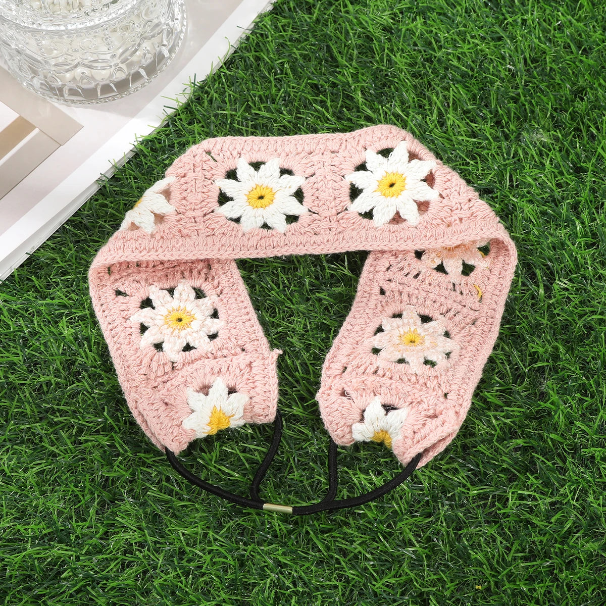 Bandeau cheveu-Artisanal Crochet fleuri