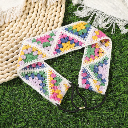Bandeau cheveu-Artisanal Crochet fleuri