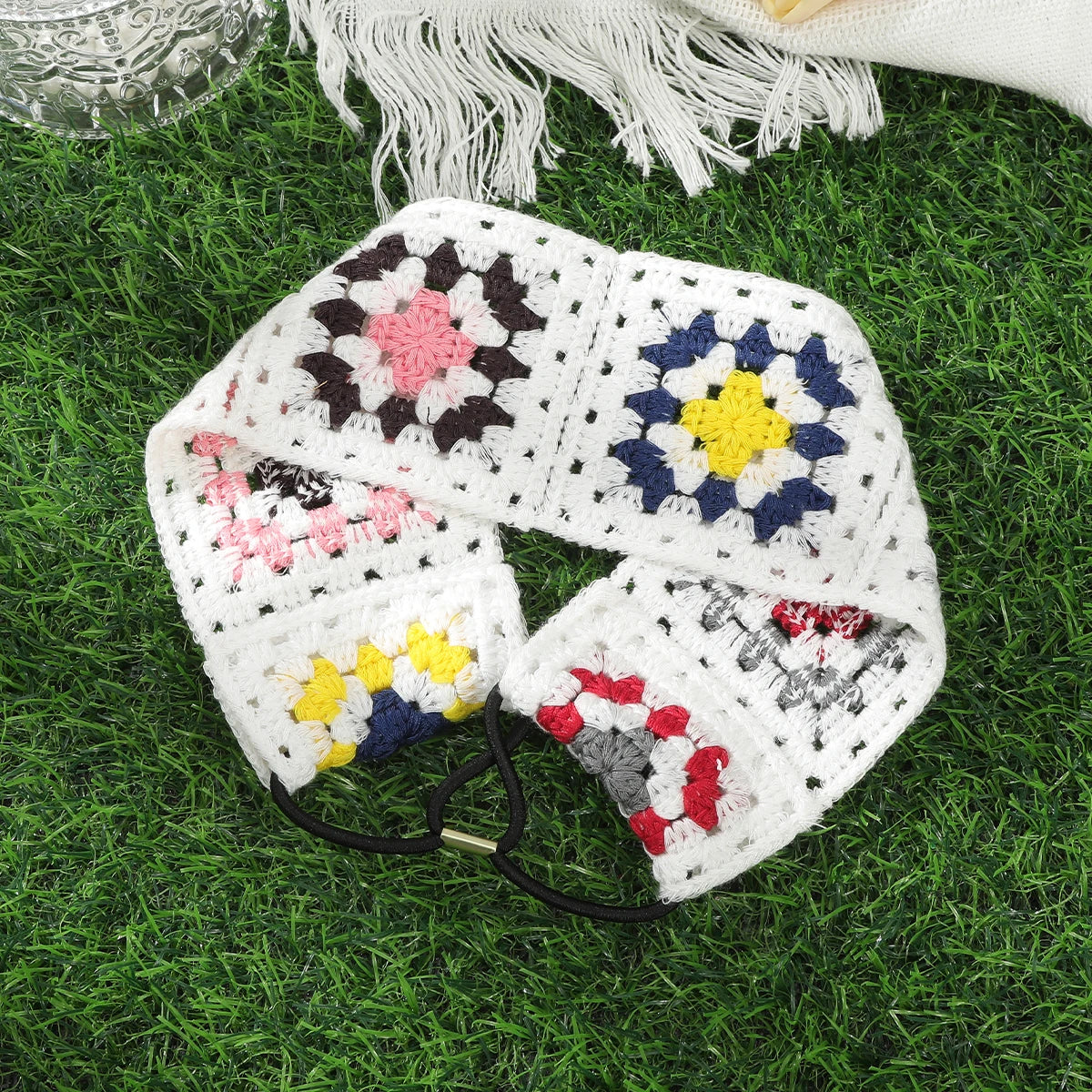 Bandeau cheveu-Artisanal Crochet fleuri