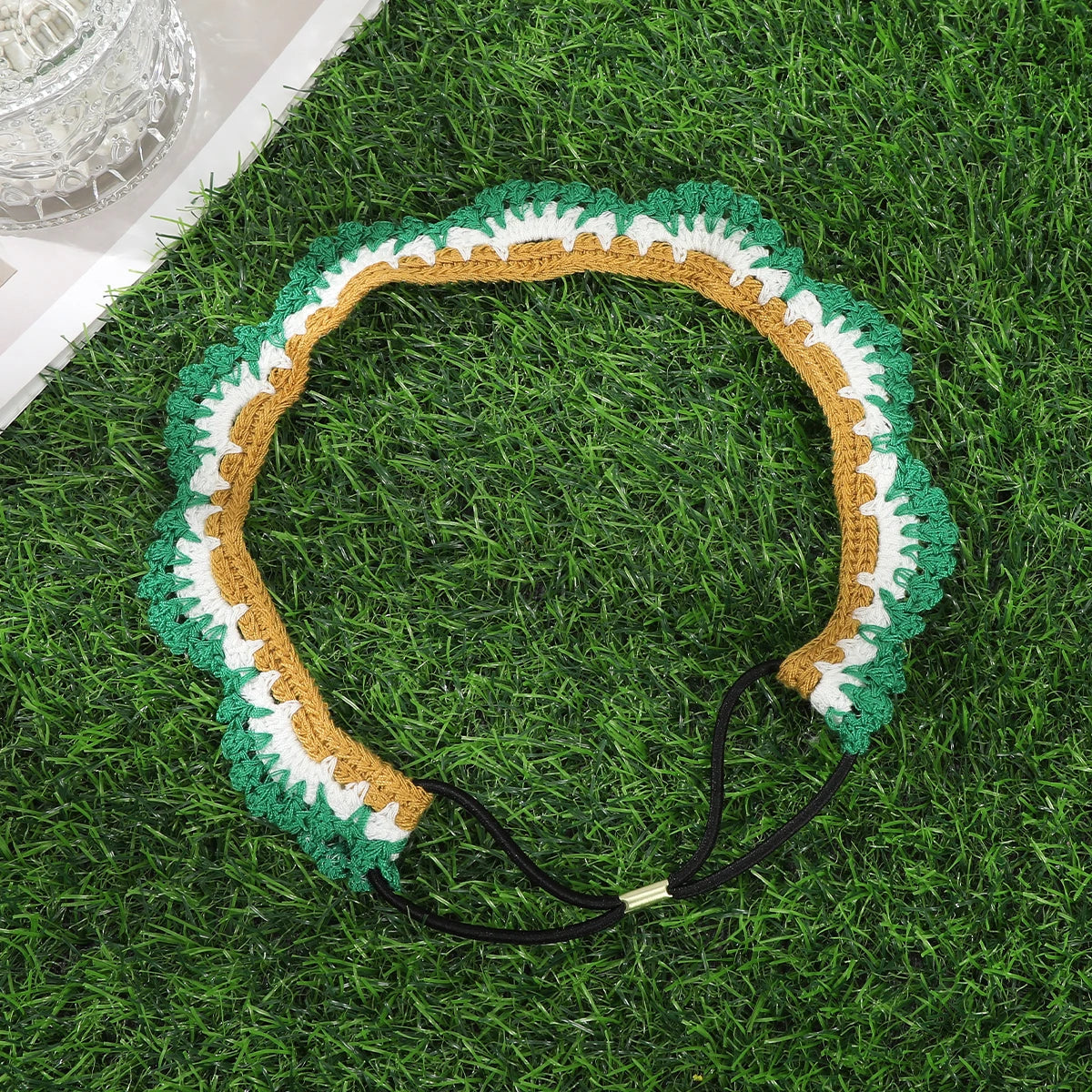 Bandeau cheveu-Artisanal Crochet fleuri