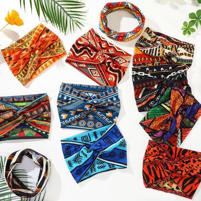 Bandeaux cheveux pour femme en tissu wax africain – motifs divers