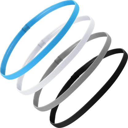 Lot de 4 bandeaux pour cheveux, respirants et permettant de garder les cheveux en place, conçus pour le sport