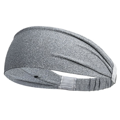 Bandeau gris uni pour homme, conçu pour le sport, offrant confort et maintien pendant l'exercice