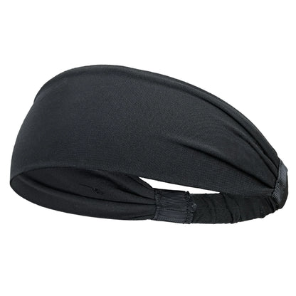 Bandeau noir pour homme, conçu pour le sport, offrant confort et maintien pendant l'exercice