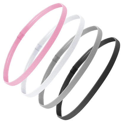 Lot de 4 bandeaux pour cheveux, conçus pour le sport, respirants et permettant de garder les cheveux en place