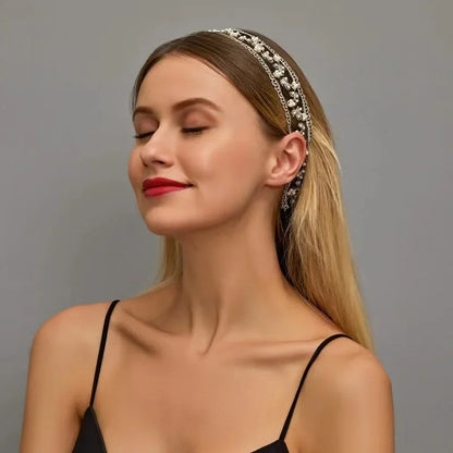 Bandeau cheveux femme en dentelle florale – design sérénité, élégant et apaisant