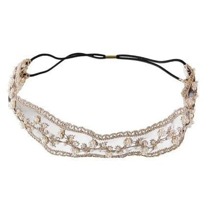 Bandeau cheveux élastique pour femme avec dentelles