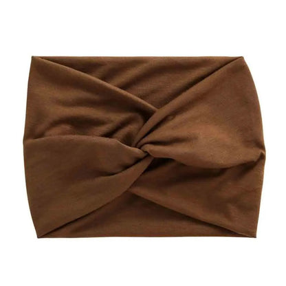 Bandeau pour cheveux de couleur marron, accessoire tendance pour ajouter une touche de couleur vive à votre coiffure