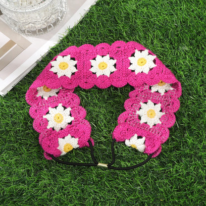Bandeau cheveu-Artisanal Crochet fleuri