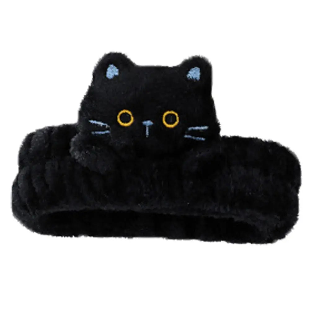 Bandeau cheveux idéal pour le sauna - décor chat noir