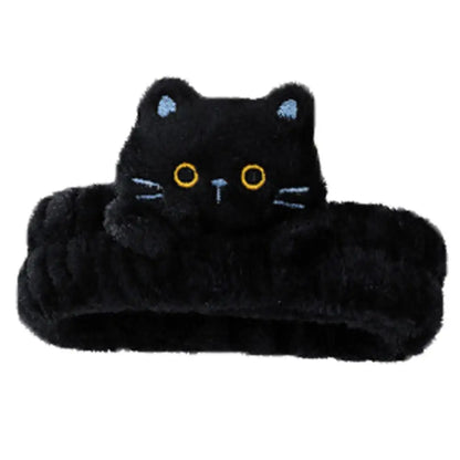 Bandeau cheveux idéal pour le sauna - décor chat noir