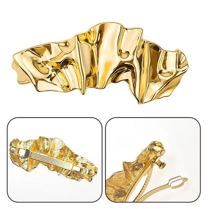 Barrette Métal Chic – Accessoire Cheveux Élégant pour Femme ✨