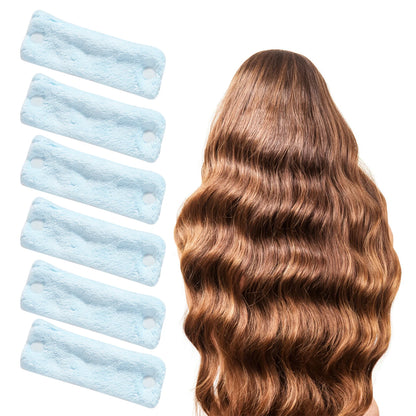 Lot de bigoudis bleus pour mise en plis des cheveux à la maison