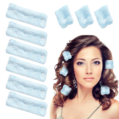 Lot de bigoudis bleus pour mise en plis des cheveux 